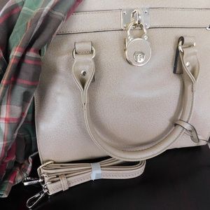 Shimmering Tan Handbag